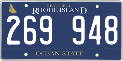 RI license plate 269948