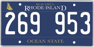 RI license plate 269953