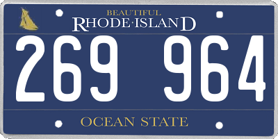 RI license plate 269964