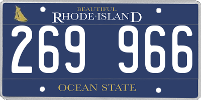 RI license plate 269966