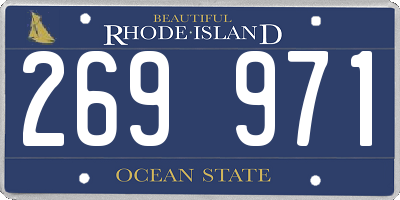 RI license plate 269971