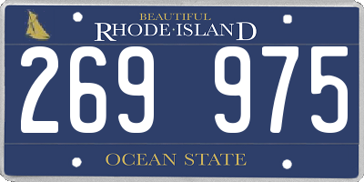 RI license plate 269975