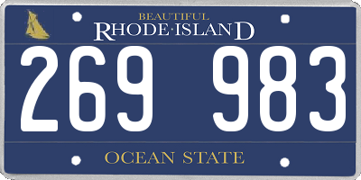 RI license plate 269983