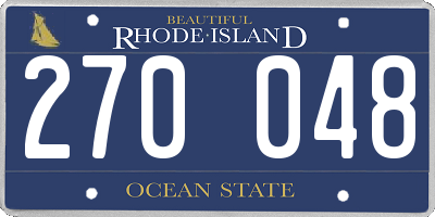 RI license plate 270048