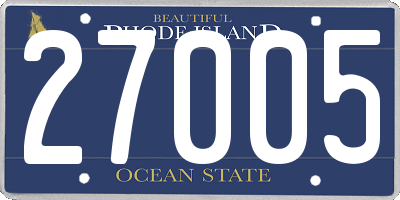 RI license plate 27005
