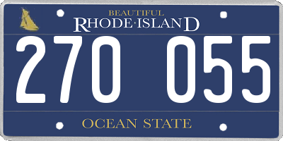 RI license plate 270055