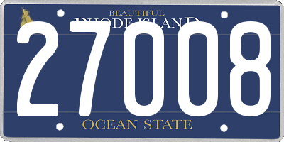 RI license plate 27008