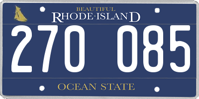 RI license plate 270085