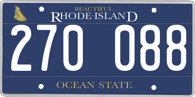 RI license plate 270088