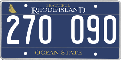 RI license plate 270090