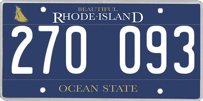 RI license plate 270093