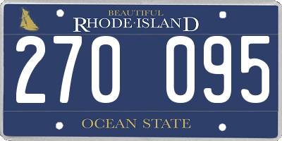RI license plate 270095