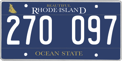 RI license plate 270097