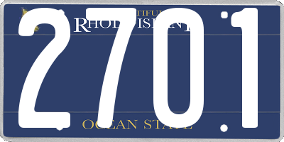 RI license plate 2701