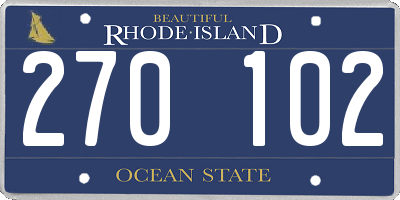 RI license plate 270102