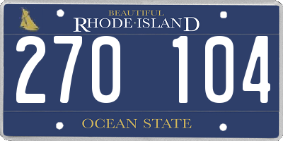 RI license plate 270104