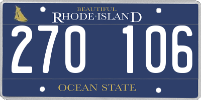 RI license plate 270106