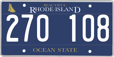 RI license plate 270108