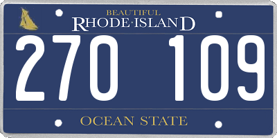 RI license plate 270109