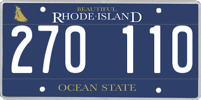 RI license plate 270110