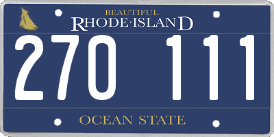 RI license plate 270111