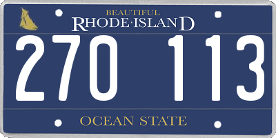 RI license plate 270113