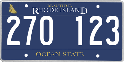 RI license plate 270123