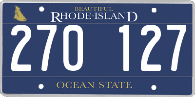 RI license plate 270127