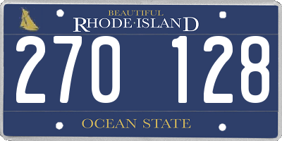 RI license plate 270128