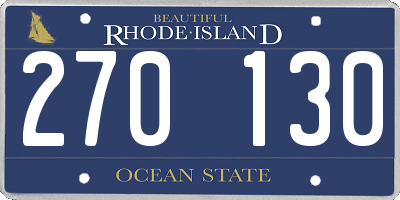 RI license plate 270130