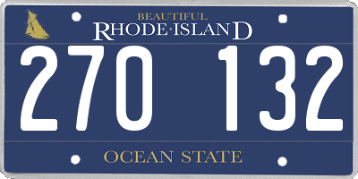 RI license plate 270132