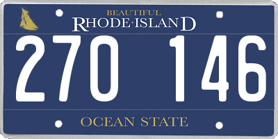 RI license plate 270146