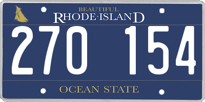 RI license plate 270154
