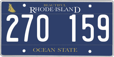 RI license plate 270159