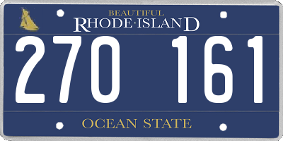 RI license plate 270161