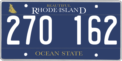 RI license plate 270162