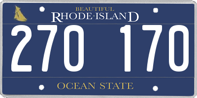 RI license plate 270170