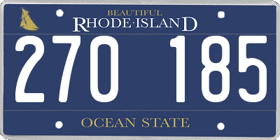 RI license plate 270185