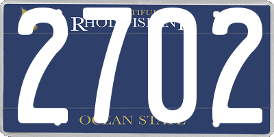 RI license plate 2702