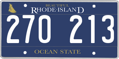 RI license plate 270213