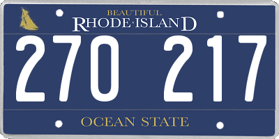 RI license plate 270217