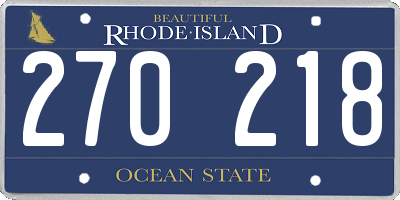 RI license plate 270218