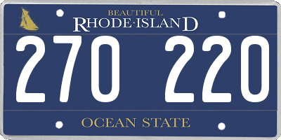 RI license plate 270220