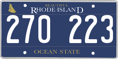 RI license plate 270223