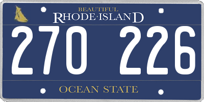 RI license plate 270226