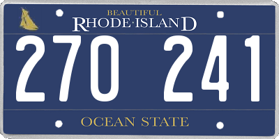 RI license plate 270241