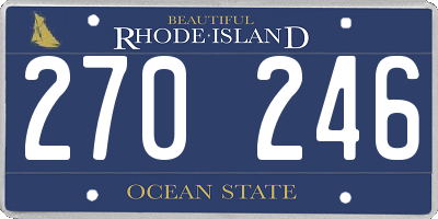 RI license plate 270246