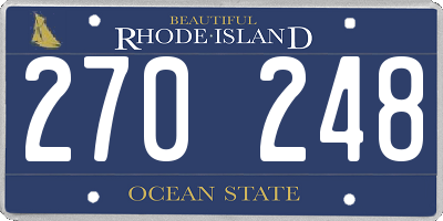 RI license plate 270248