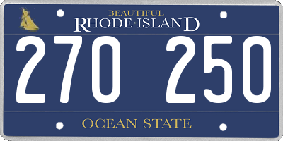 RI license plate 270250