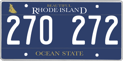 RI license plate 270272